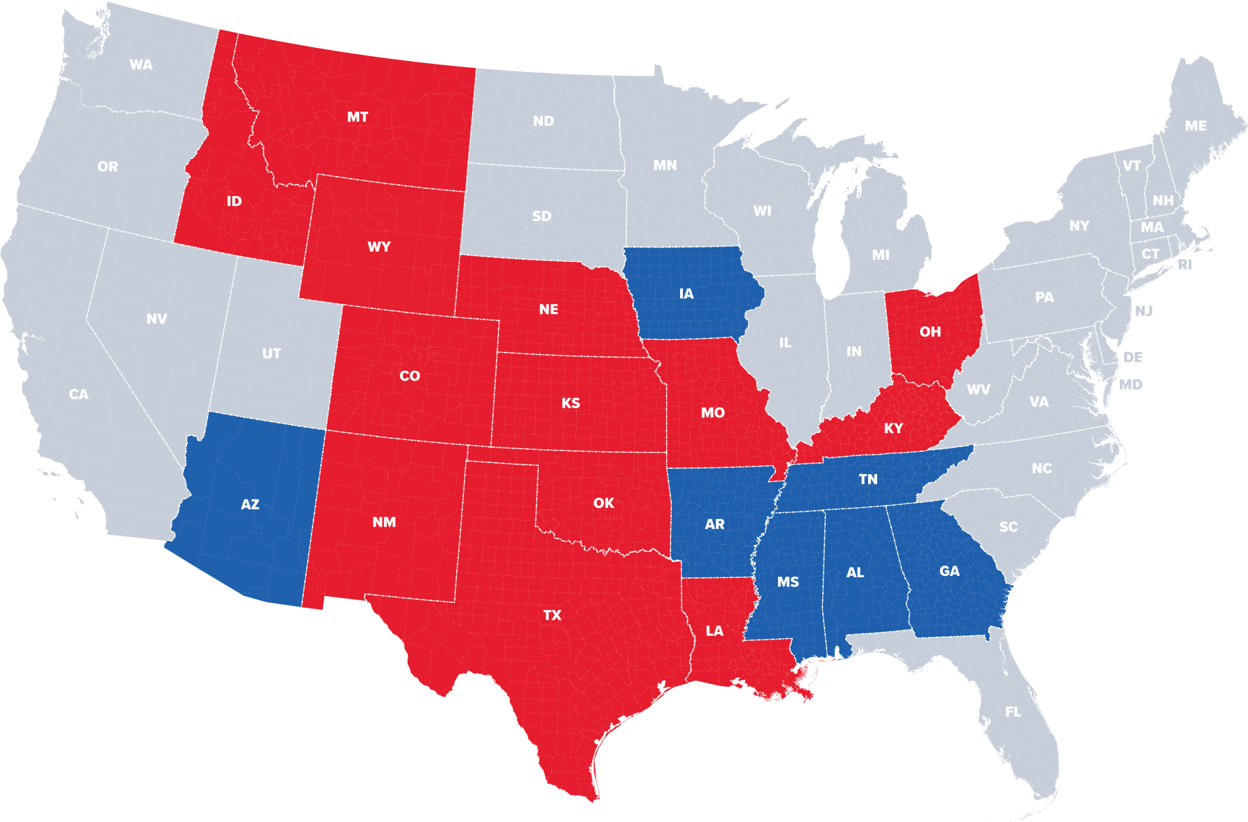 Map of Barrilleaux Operations